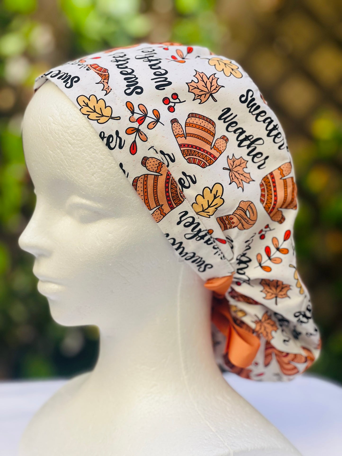 Sweater Weather Ponytail Scrub Cap