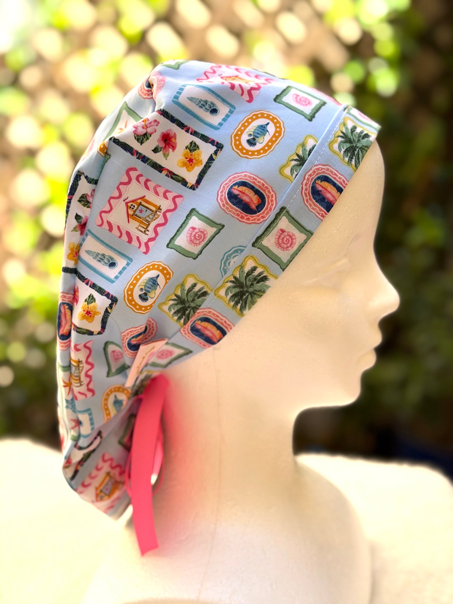 Summer Ponytail Scrub Cap
