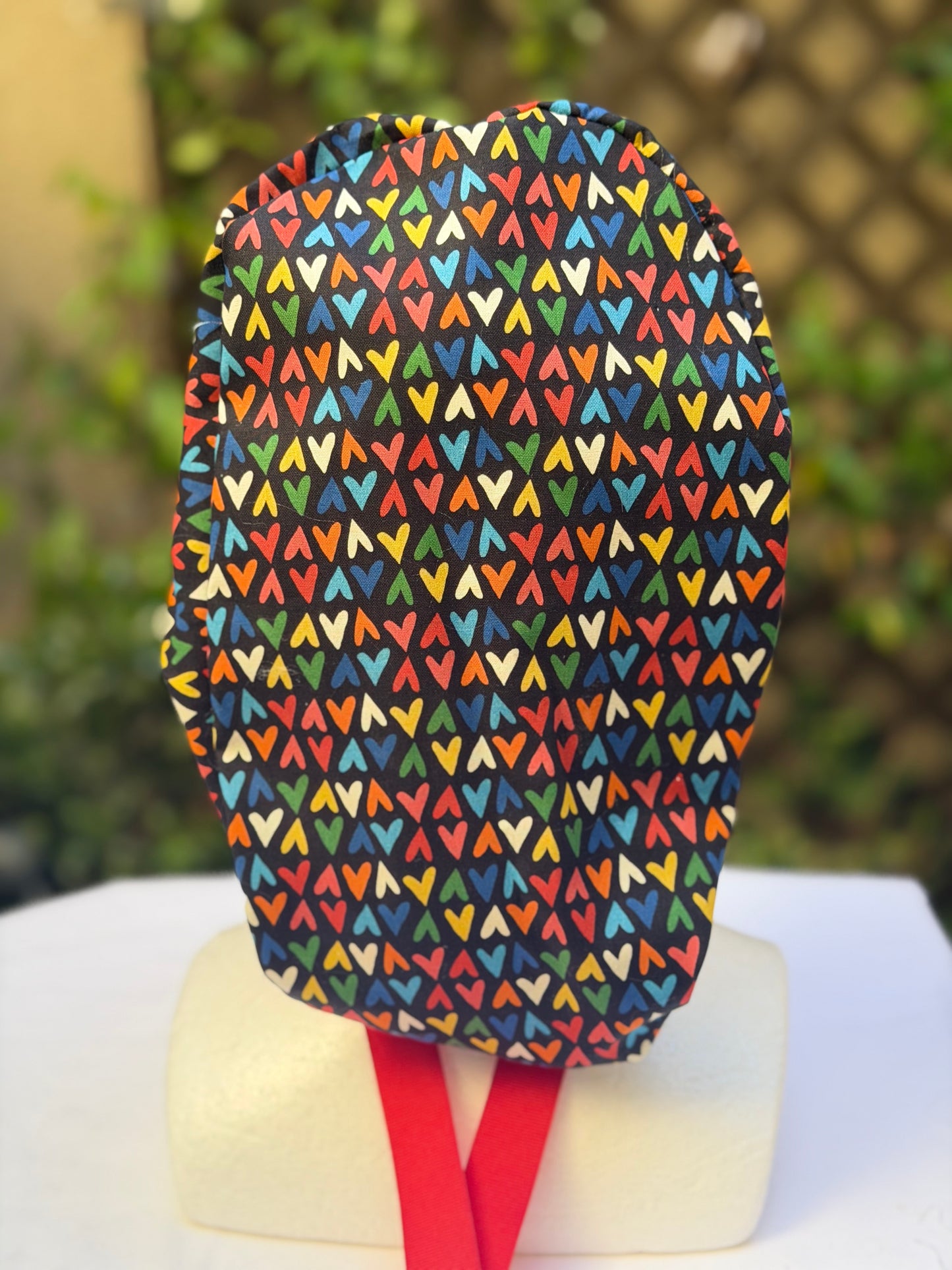 Preppy valentines scrub cap