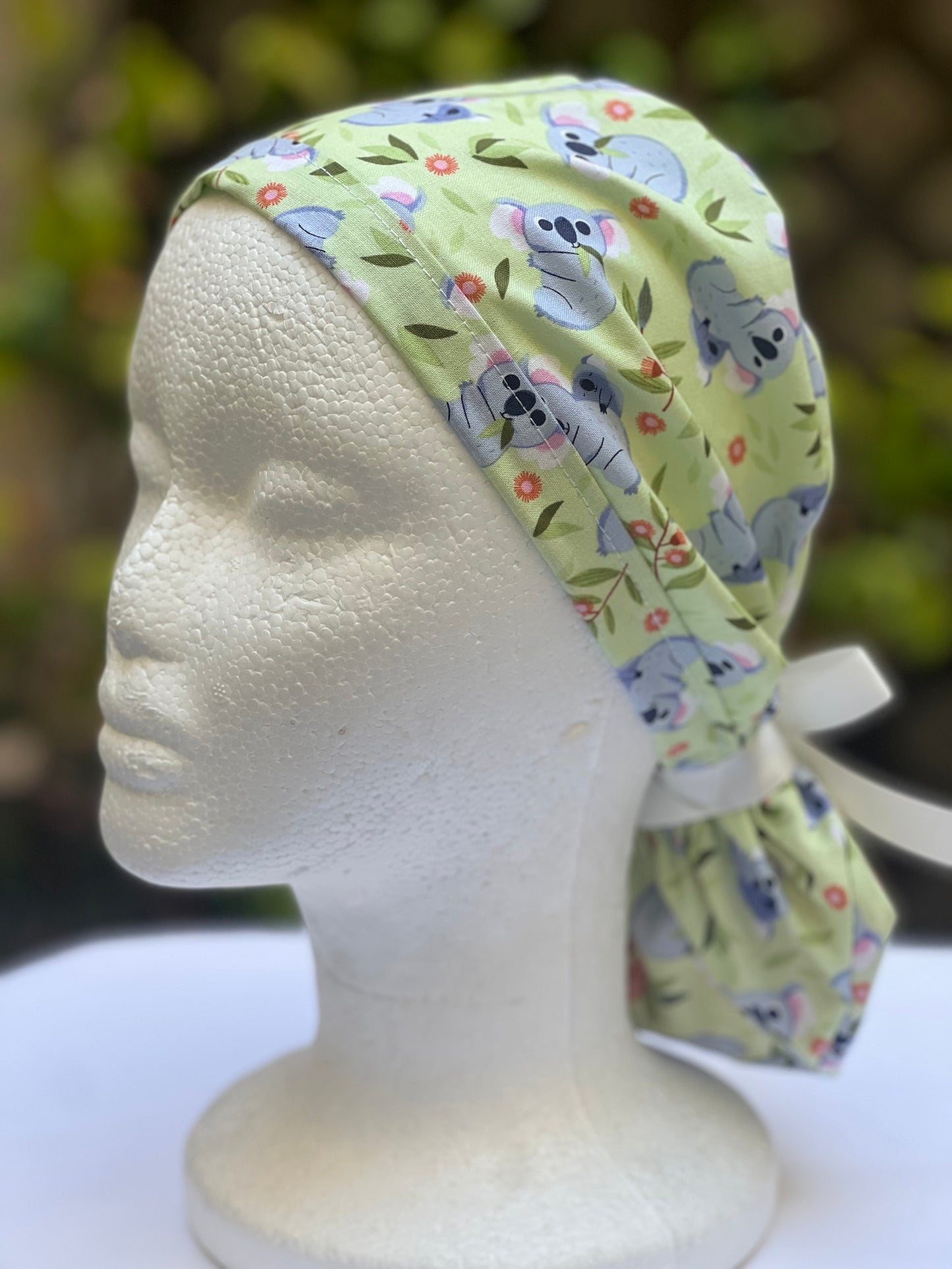Koala bear ponytail scrub cap