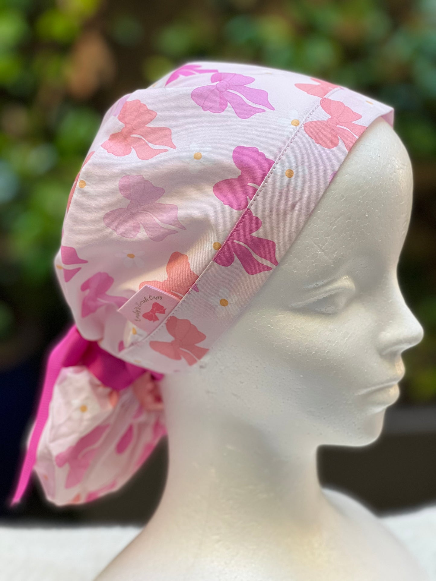 Bowtiful Ponytail Scrub Cap