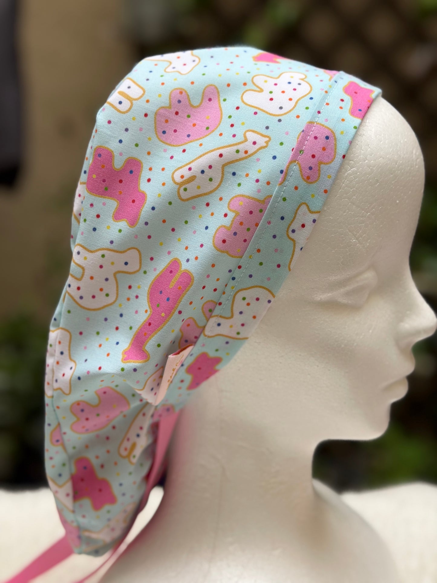 Animal Crackers Ponytail Scrub Cap