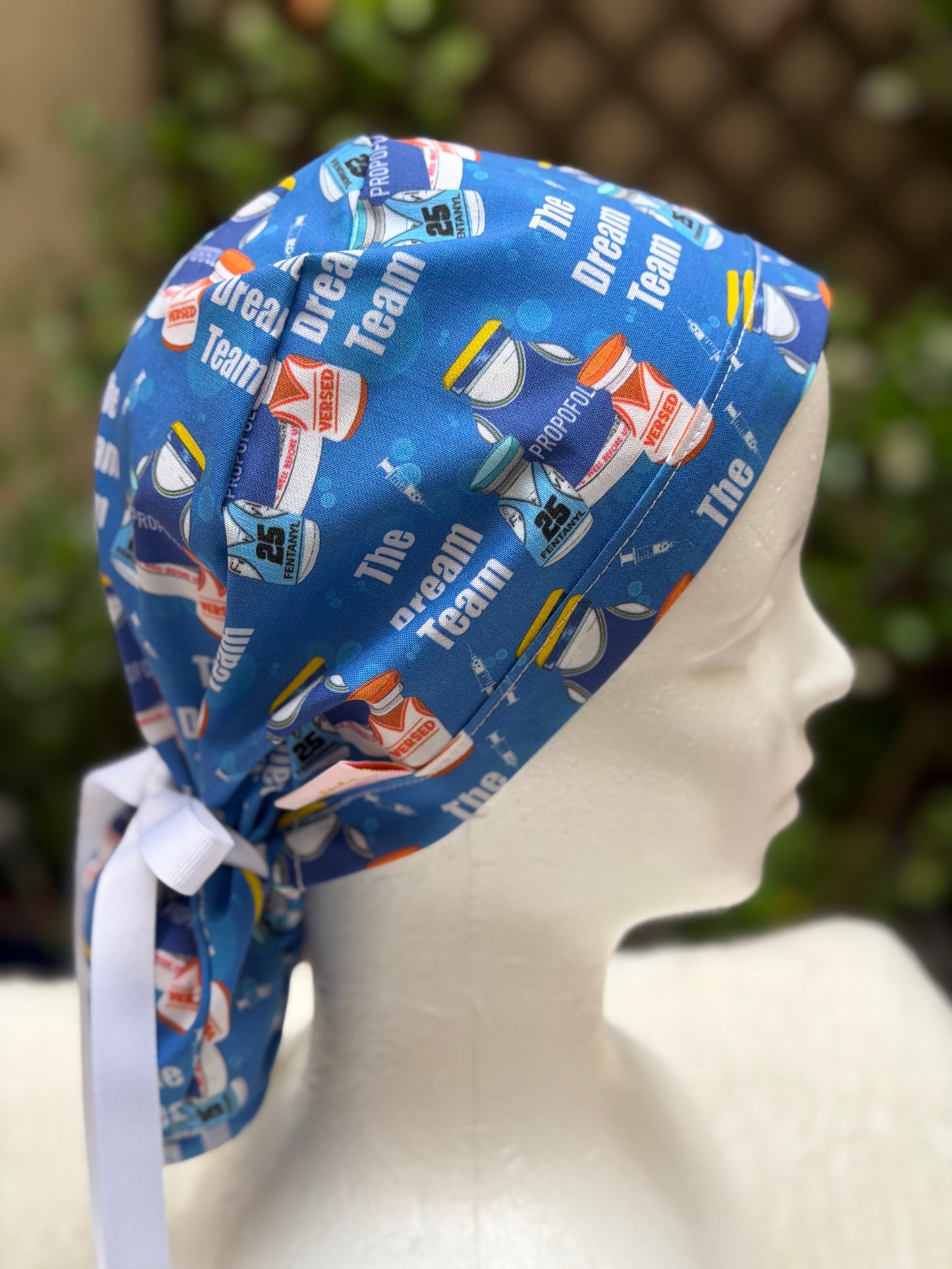 The Dream Team Anesthesia Ponytail Scrub Cap