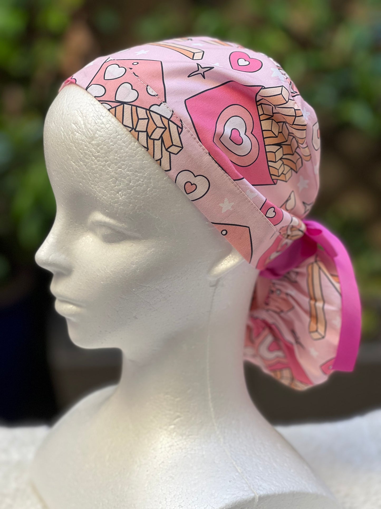 Fries before Guys Ponytail Scrub Cap