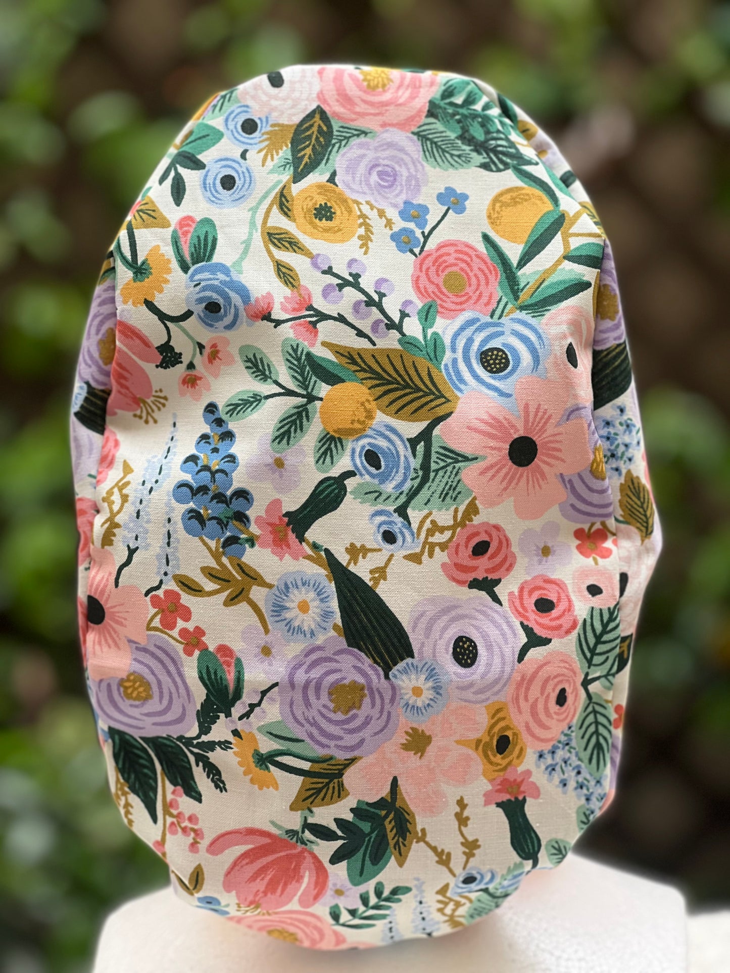 Lisette ponytail scrub cap, Ivory big