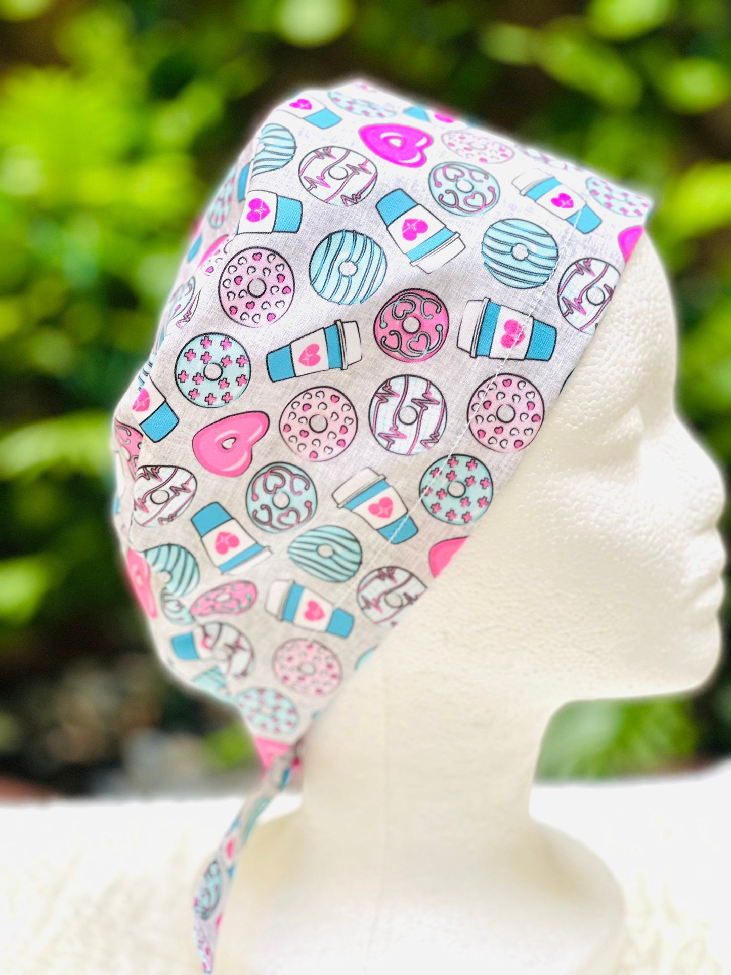 Pink Donuts and Latte - Skull Cap