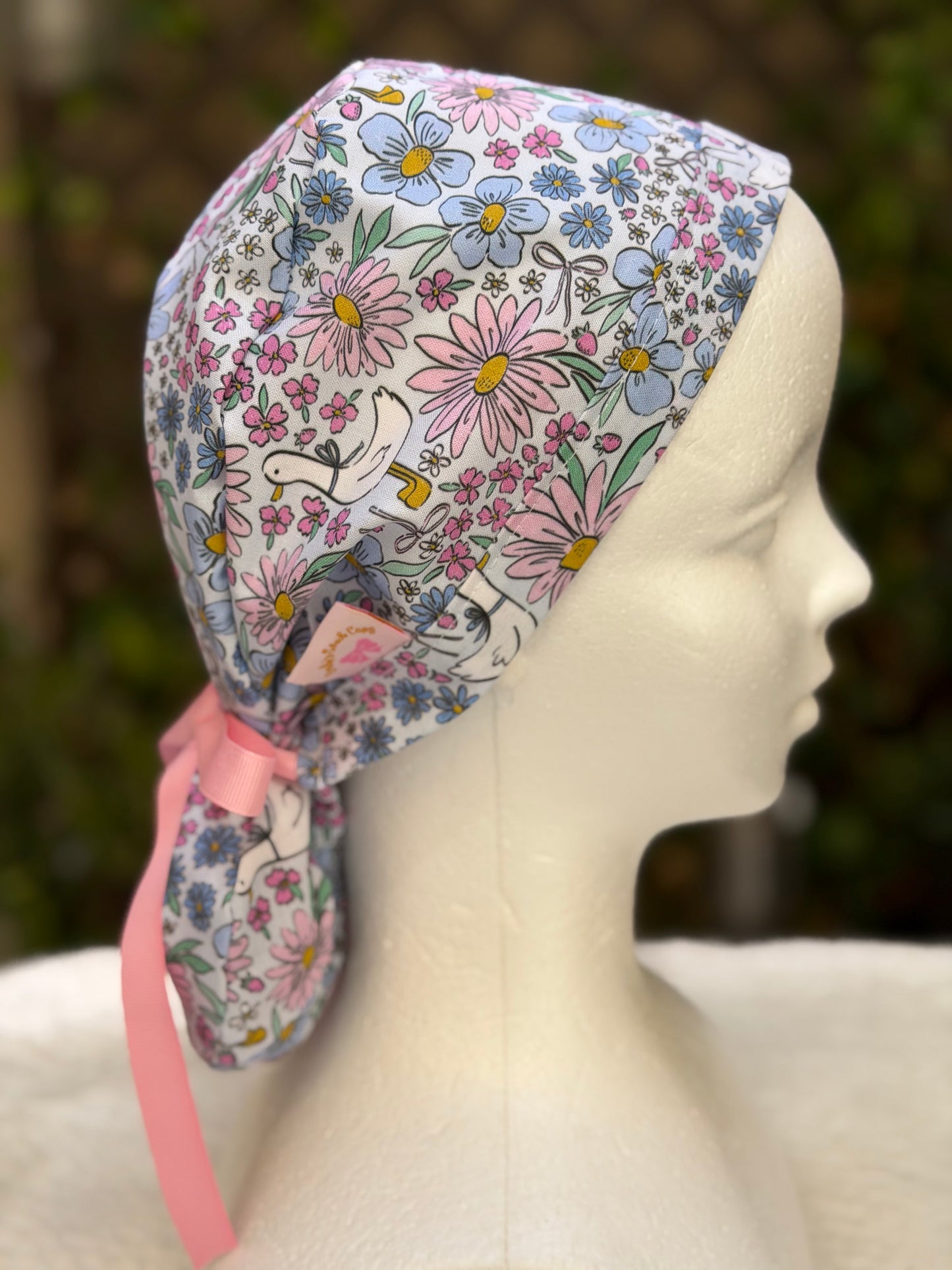 Purple goose Ponytail Scrub Cap (Copy)