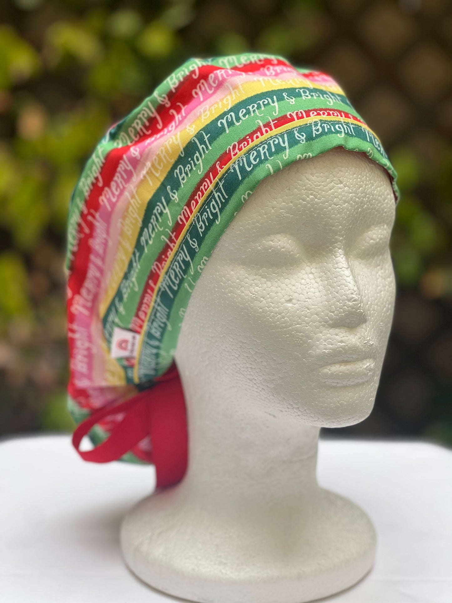 Bright and Merry Holiday - Winter Holiday Ponytail Cap