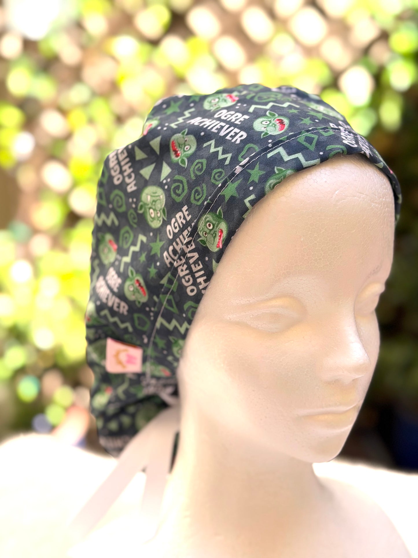 Ogre achiever Ponytail Scrub Cap