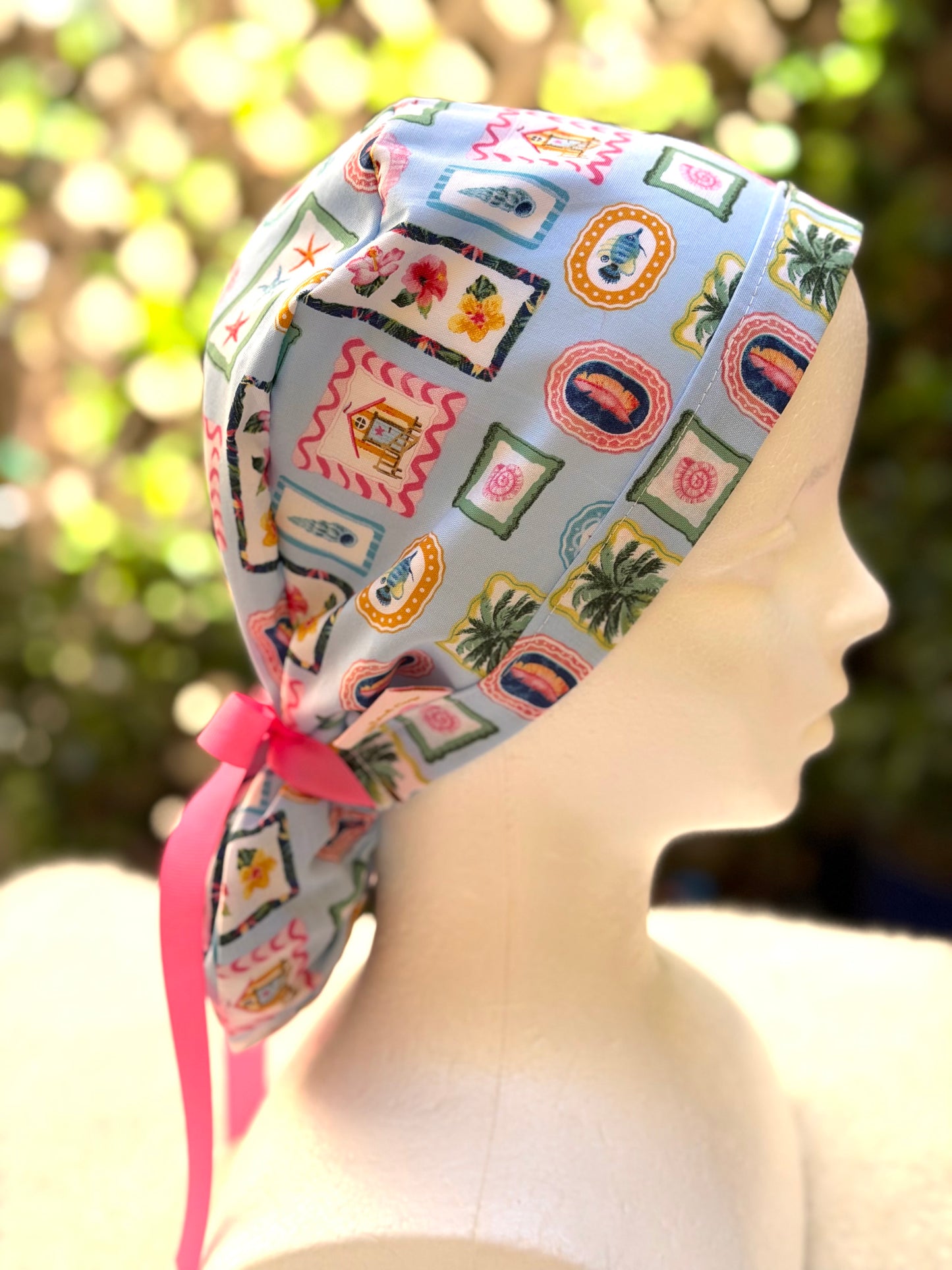 Summer Ponytail Scrub Cap
