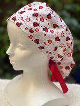 Load image into Gallery viewer, Ladybugs Ponytail Scrub Cap
