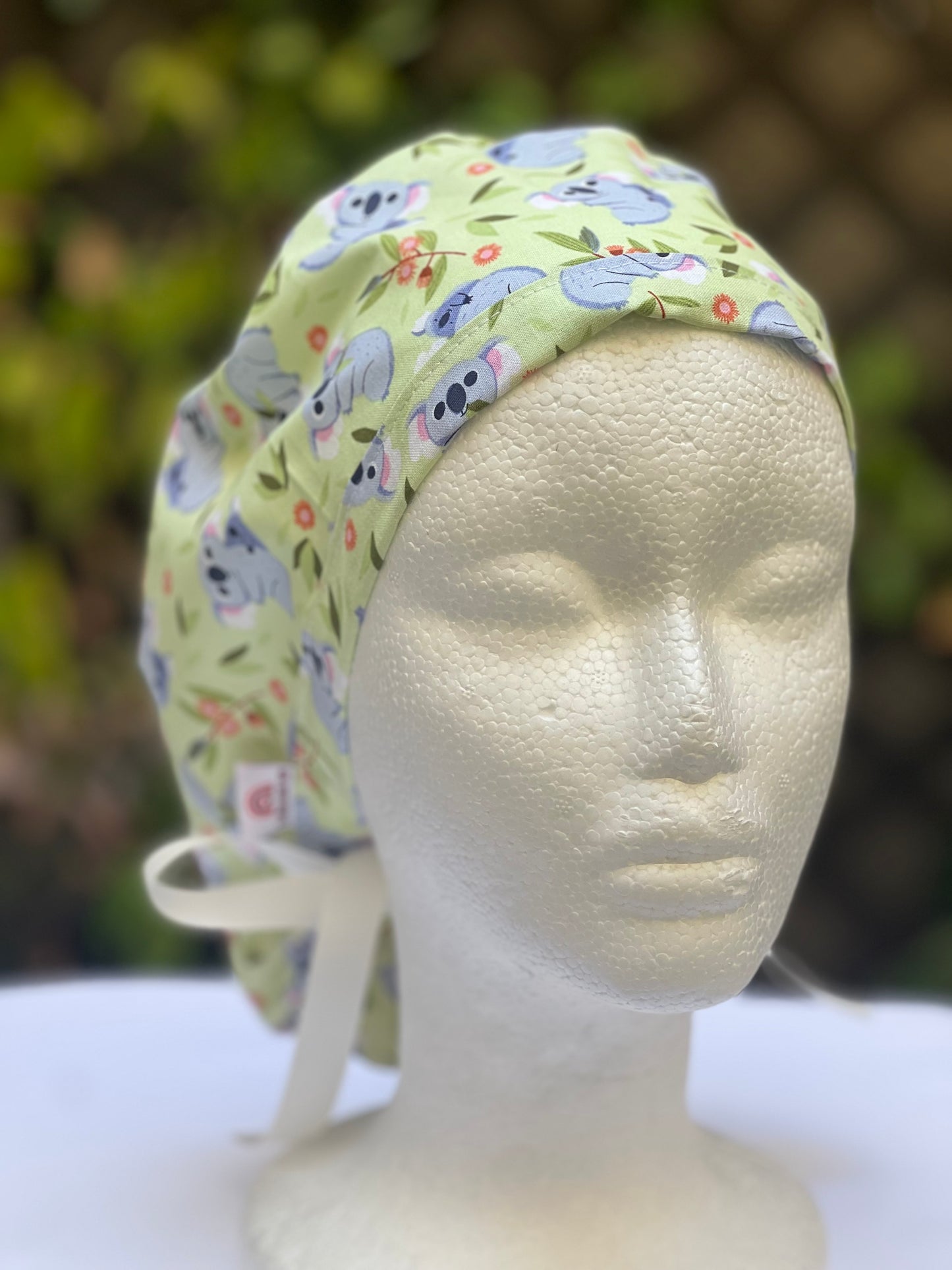 Koala bear ponytail scrub cap