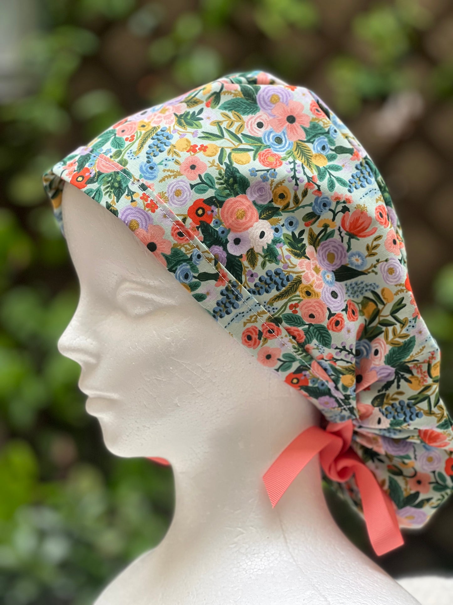 Morgan ponytail scrub cap, mint mini