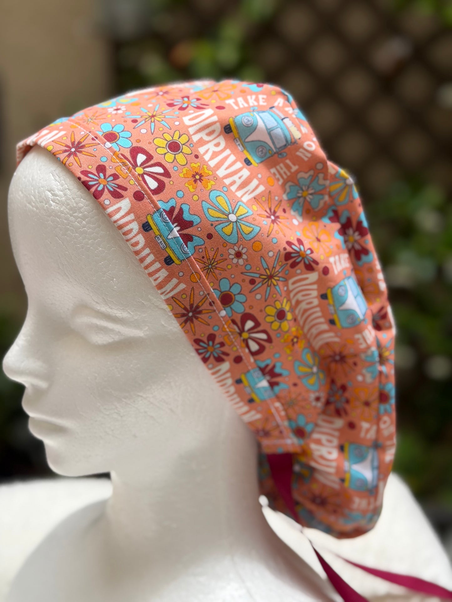 Diprivan Maroon Anesthesia Ponytail Scrub Cap