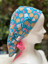 Load image into Gallery viewer, Milk and Cookies Ponytail Scrub Cap
