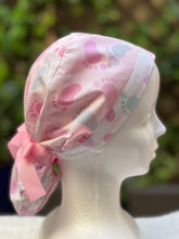 Load image into Gallery viewer, Baby Feet Ponytail Scrub Cap
