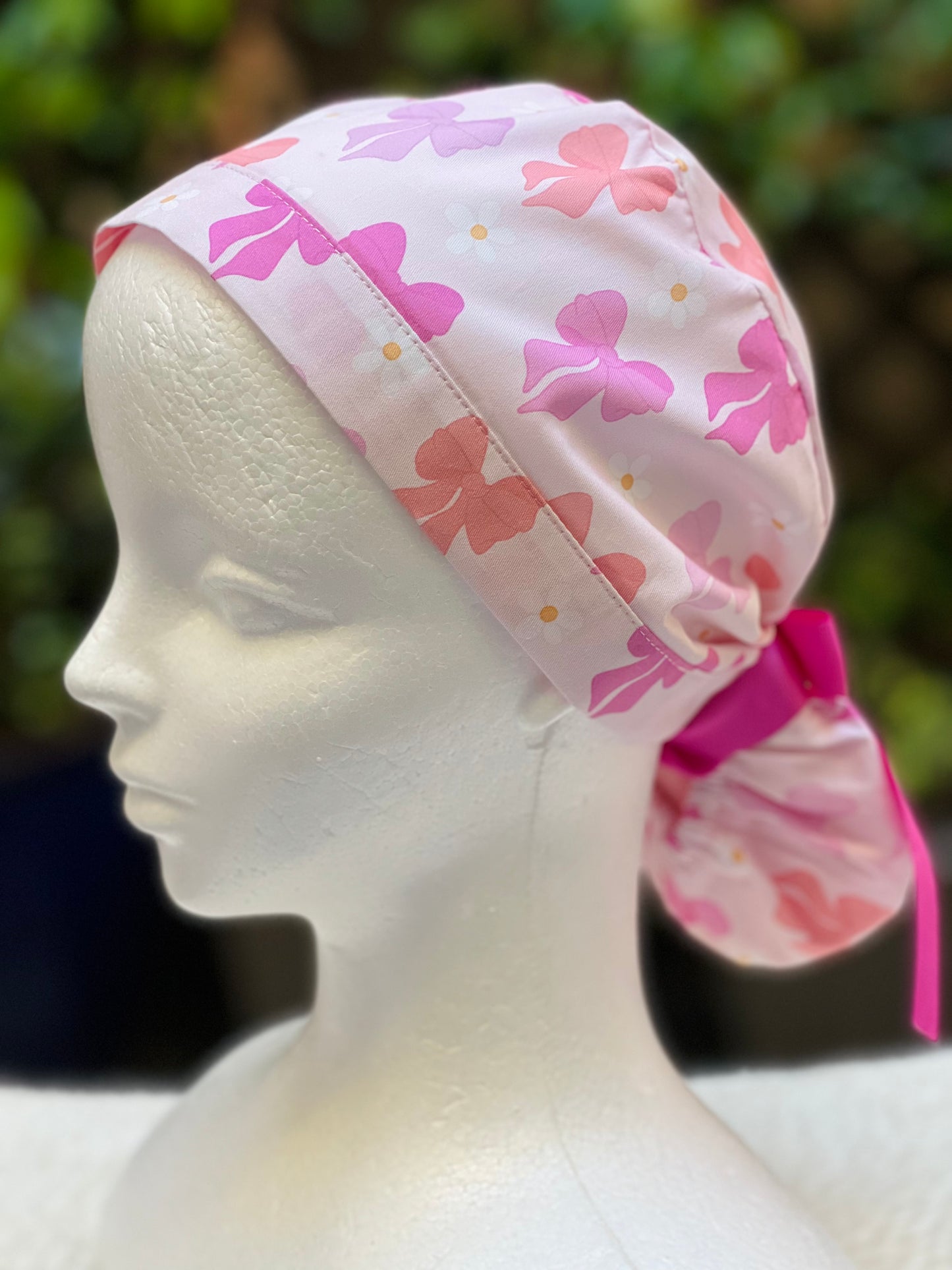 Bowtiful Ponytail Scrub Cap