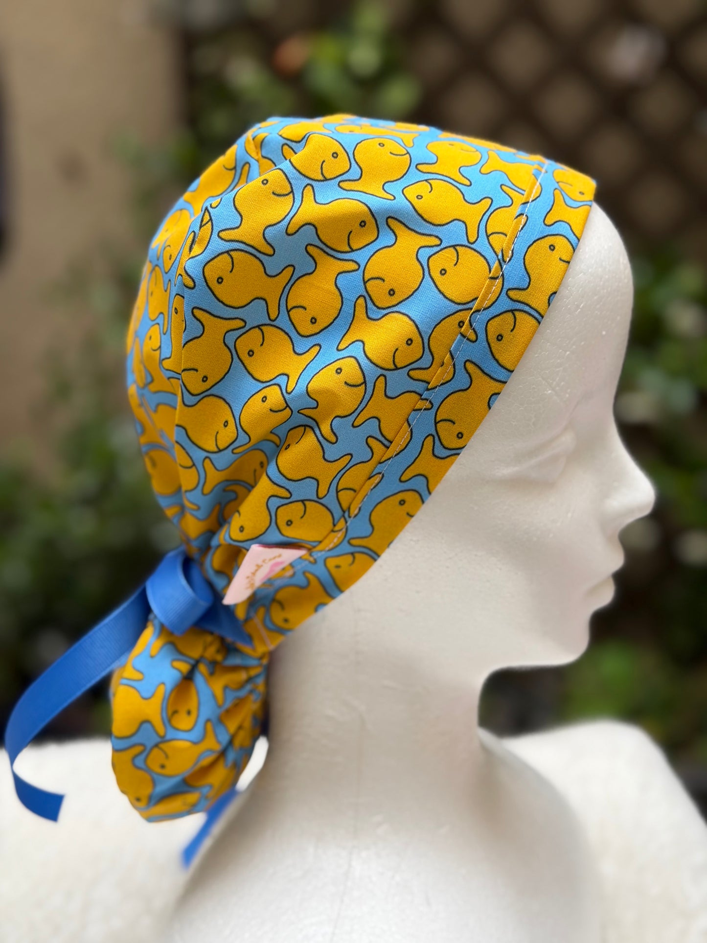 Gold fish crackers Ponytail Scrub Cap