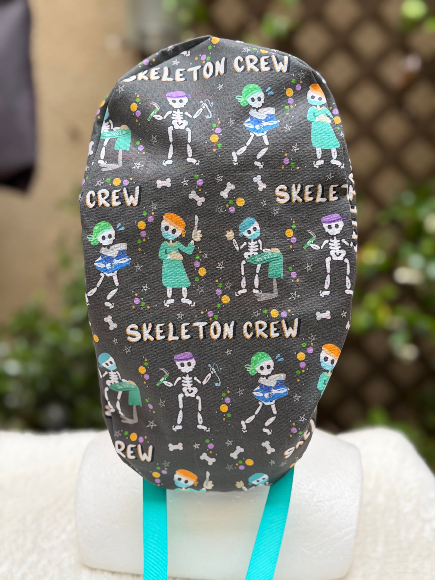 The Skeleton Crew Ponytail Scrub Cap