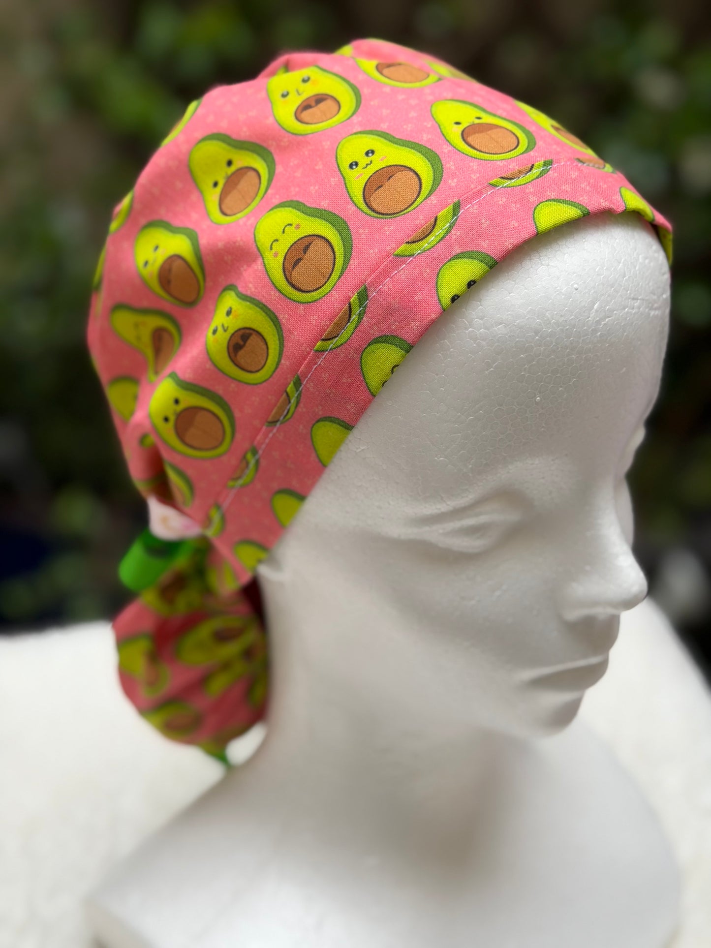 Malampati Avocado Anesthesia Ponytail Scrub Cap