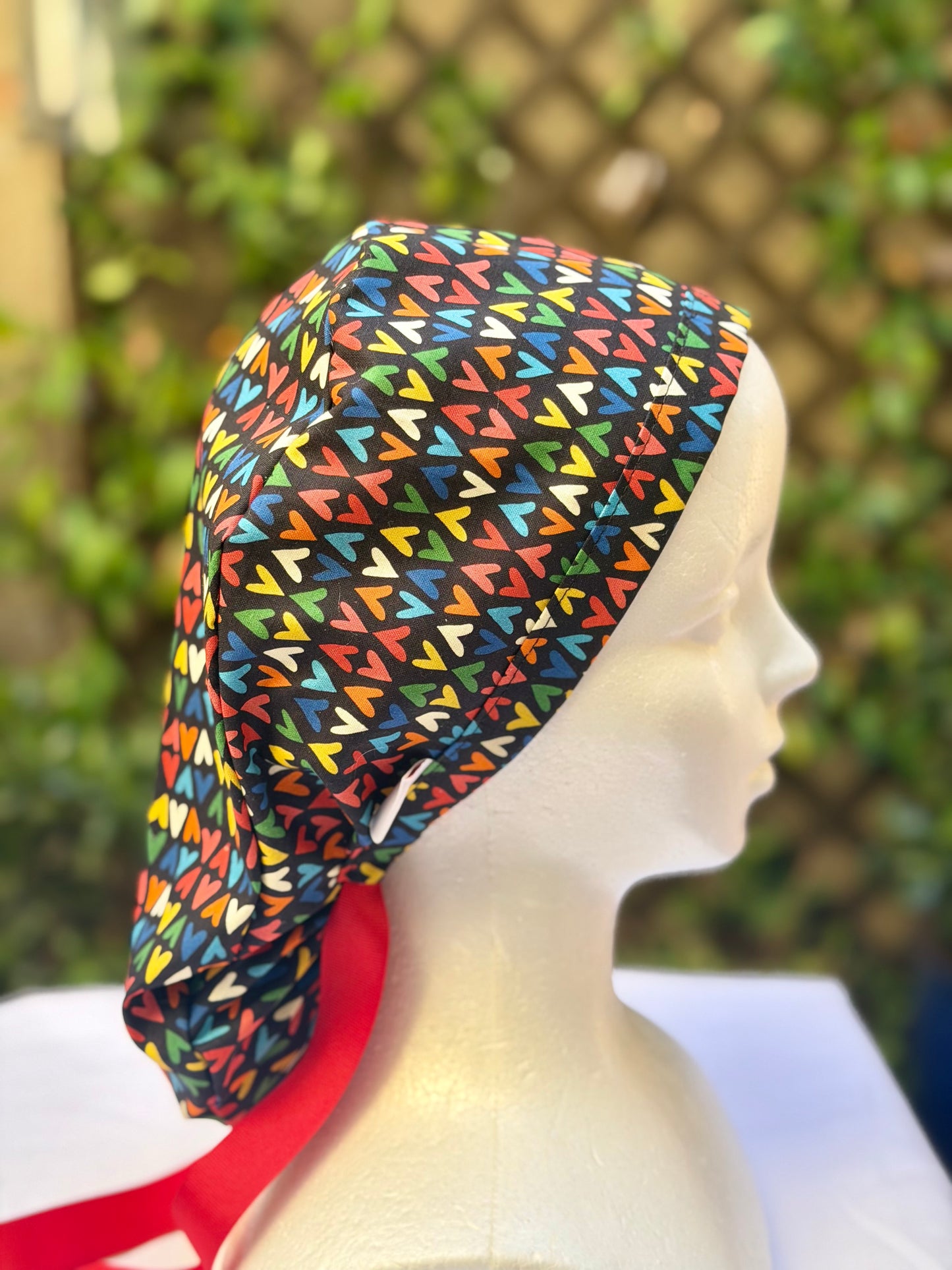 Preppy valentines  scrub cap