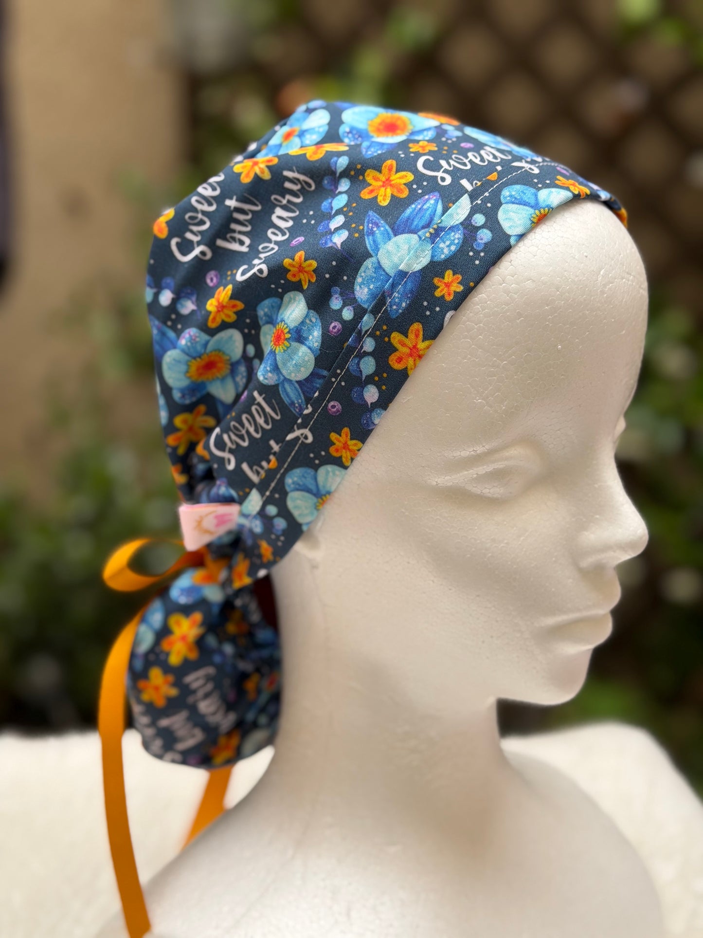 Sweet but Sweary Ponytail Scrub Cap