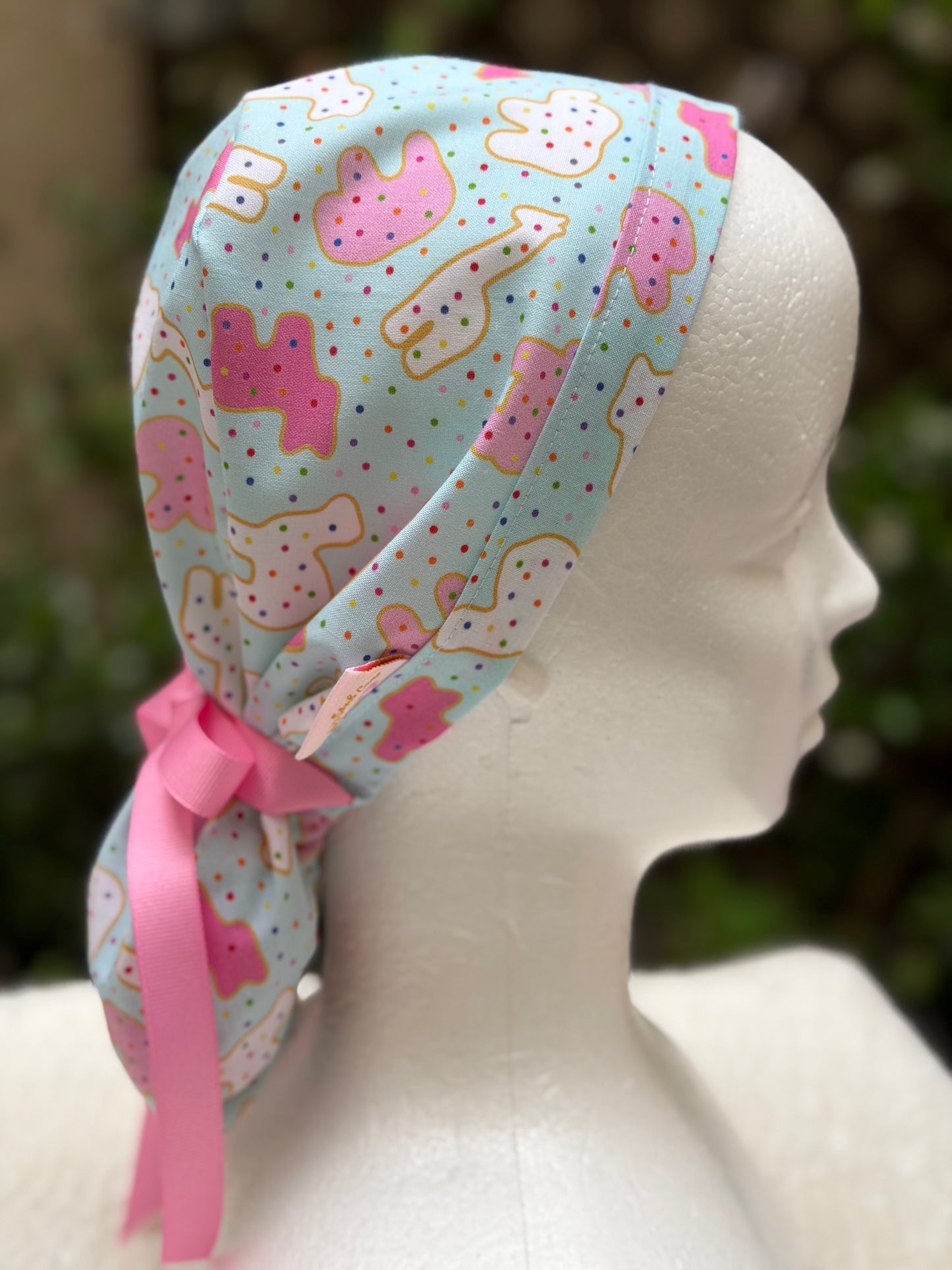 Animal Crackers Ponytail Scrub Cap