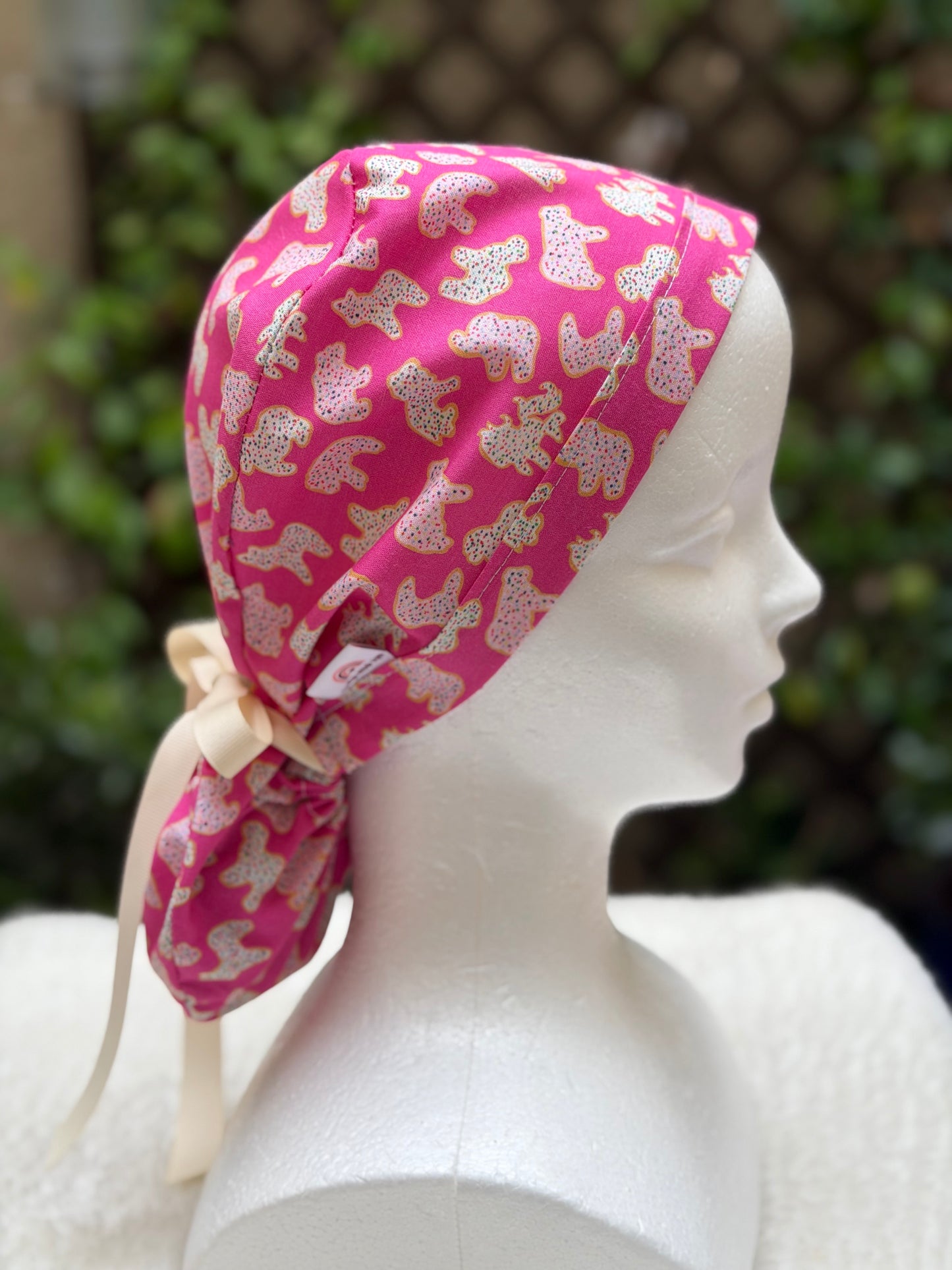 Animal Crackers Ponytail Scrub Cap