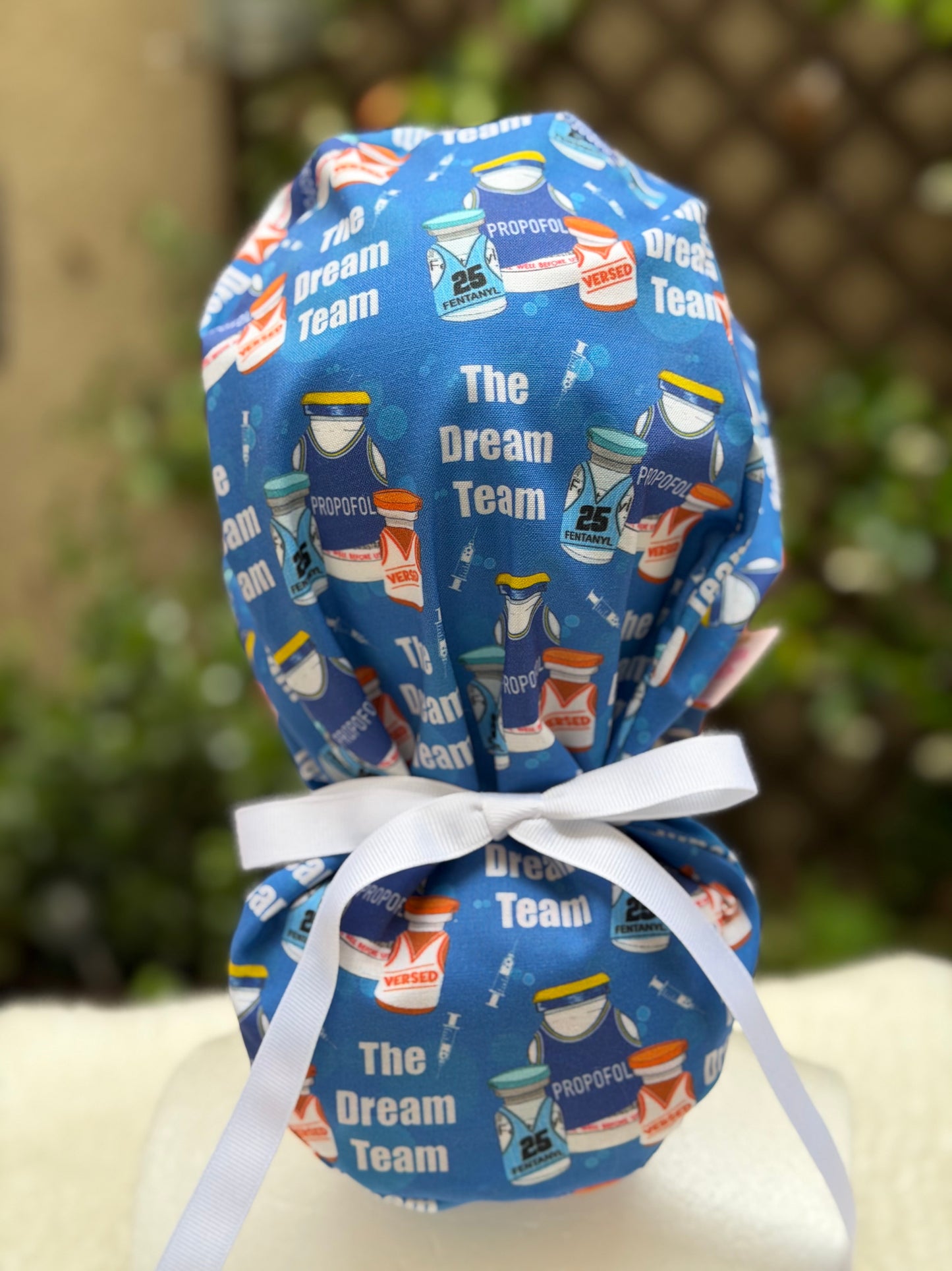 The Dream Team Anesthesia Ponytail Scrub Cap