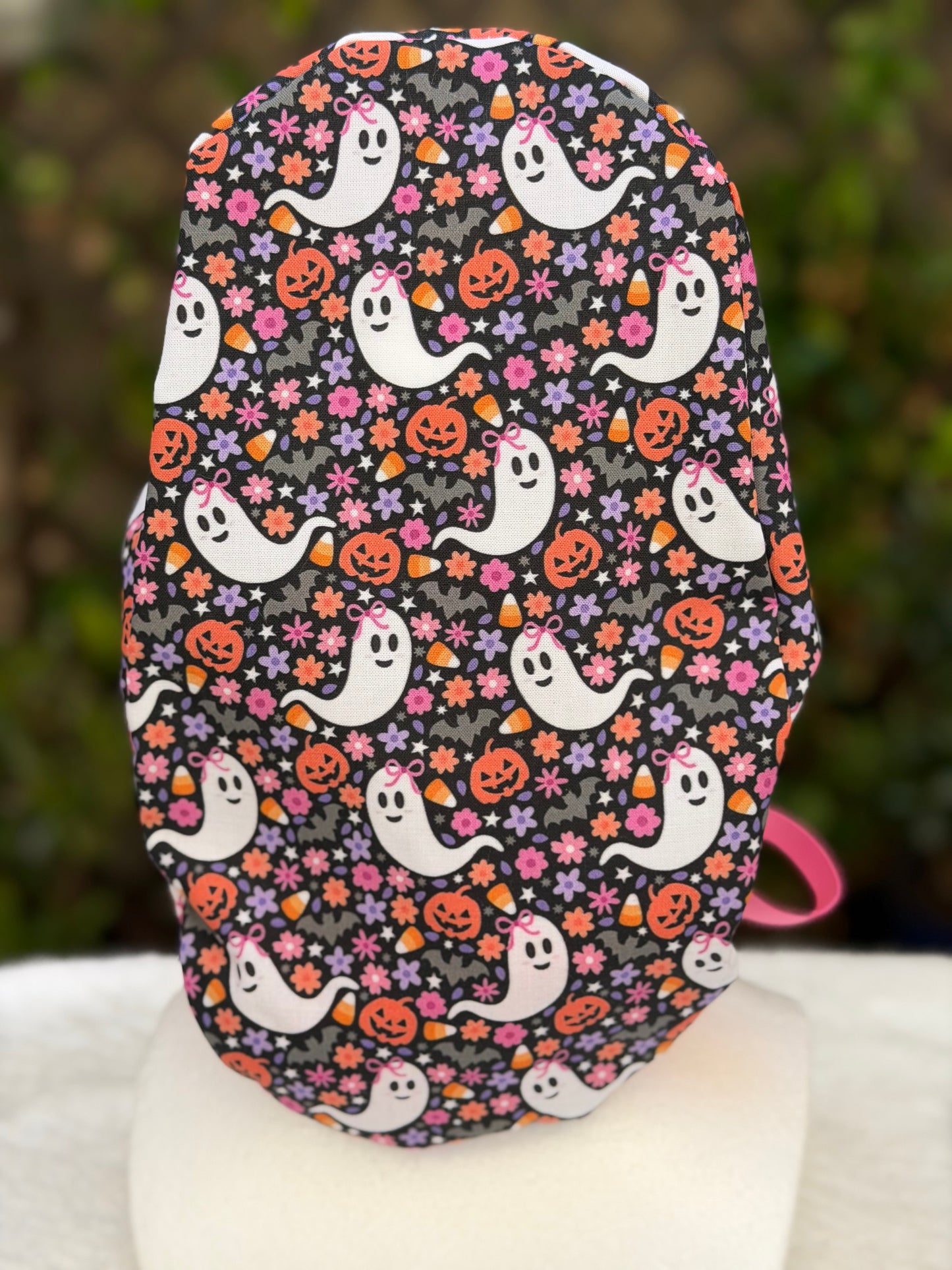 Coquette ghost with bow scrub cap (Copy)