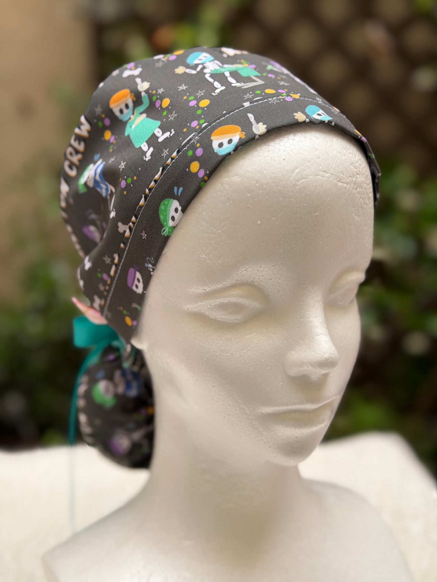 The Skeleton Crew Ponytail Scrub Cap
