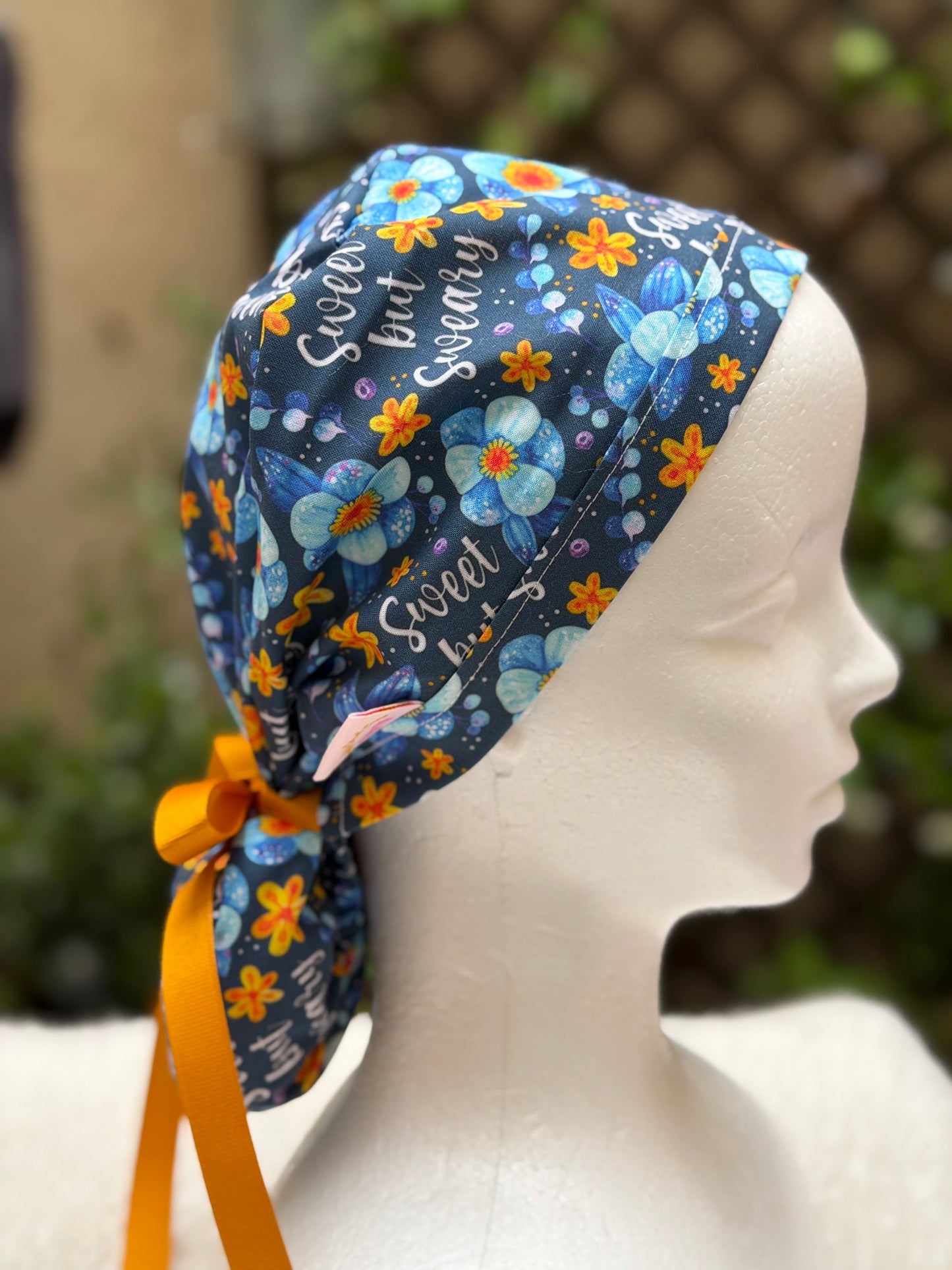 Sweet but Sweary Ponytail Scrub Cap