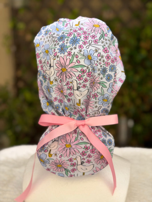 Purple goose Ponytail Scrub Cap (Copy)