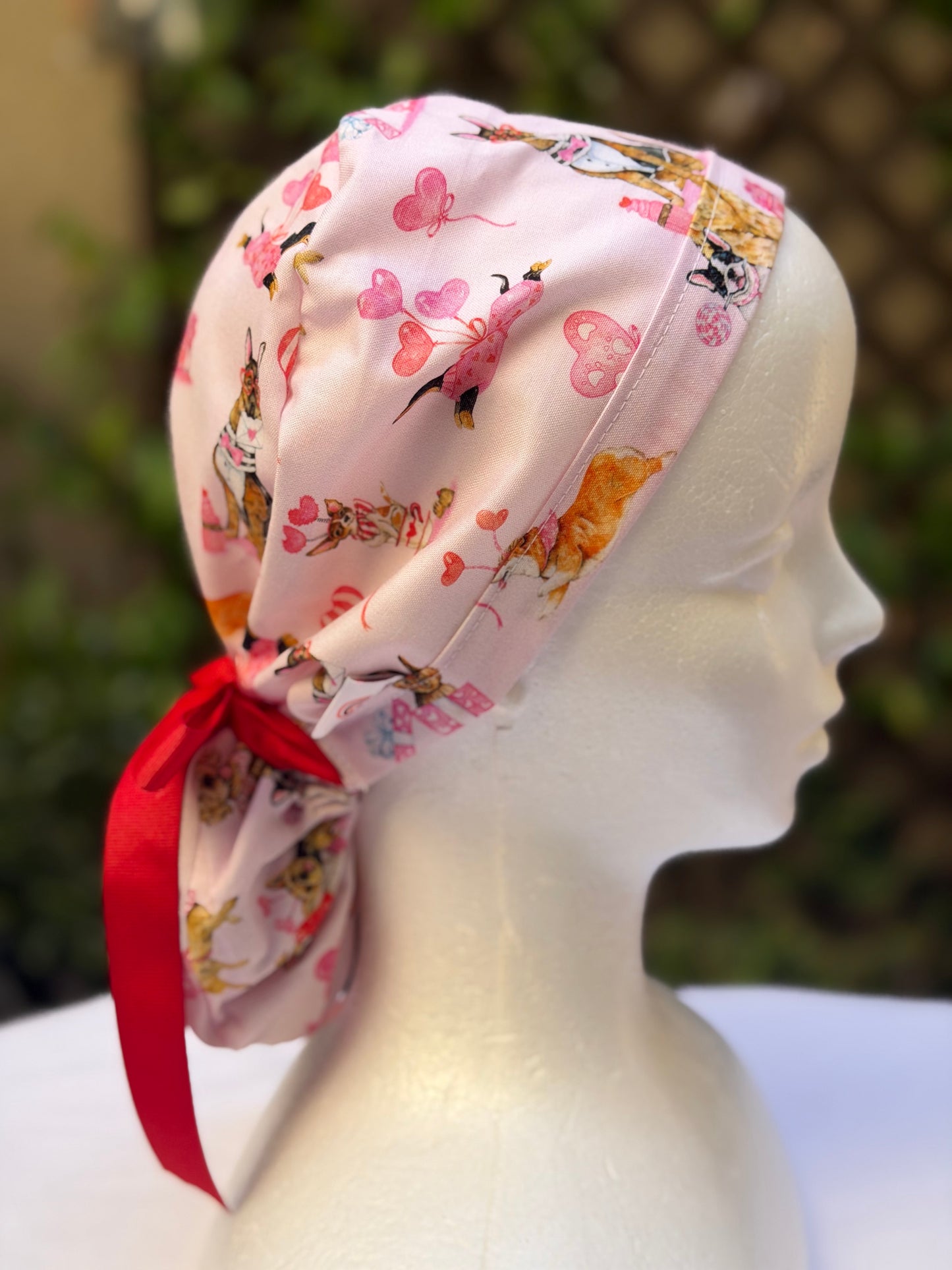 Dogs valentines  scrub cap