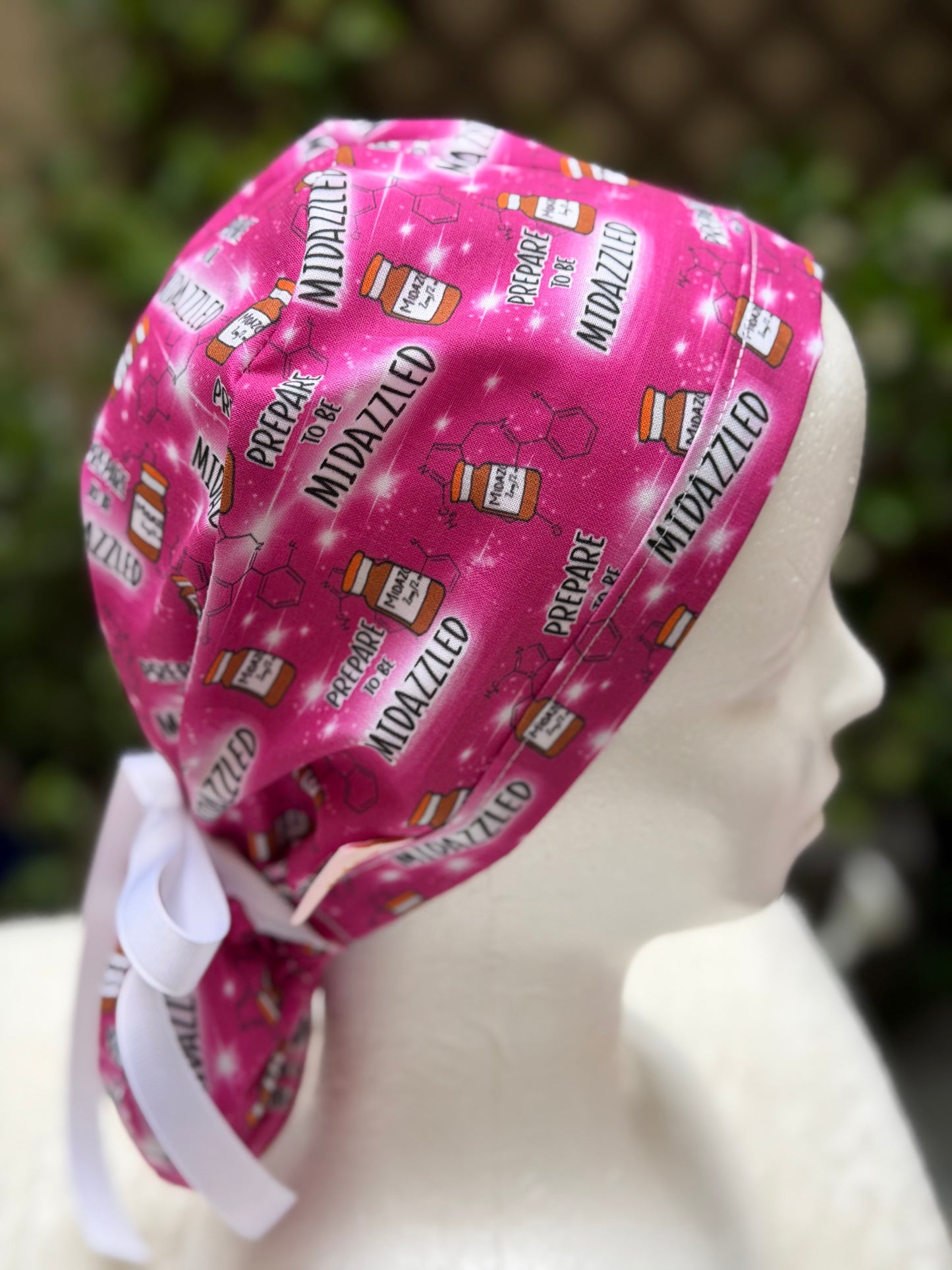 Midazzled Anesthesia Ponytail Scrub Cap