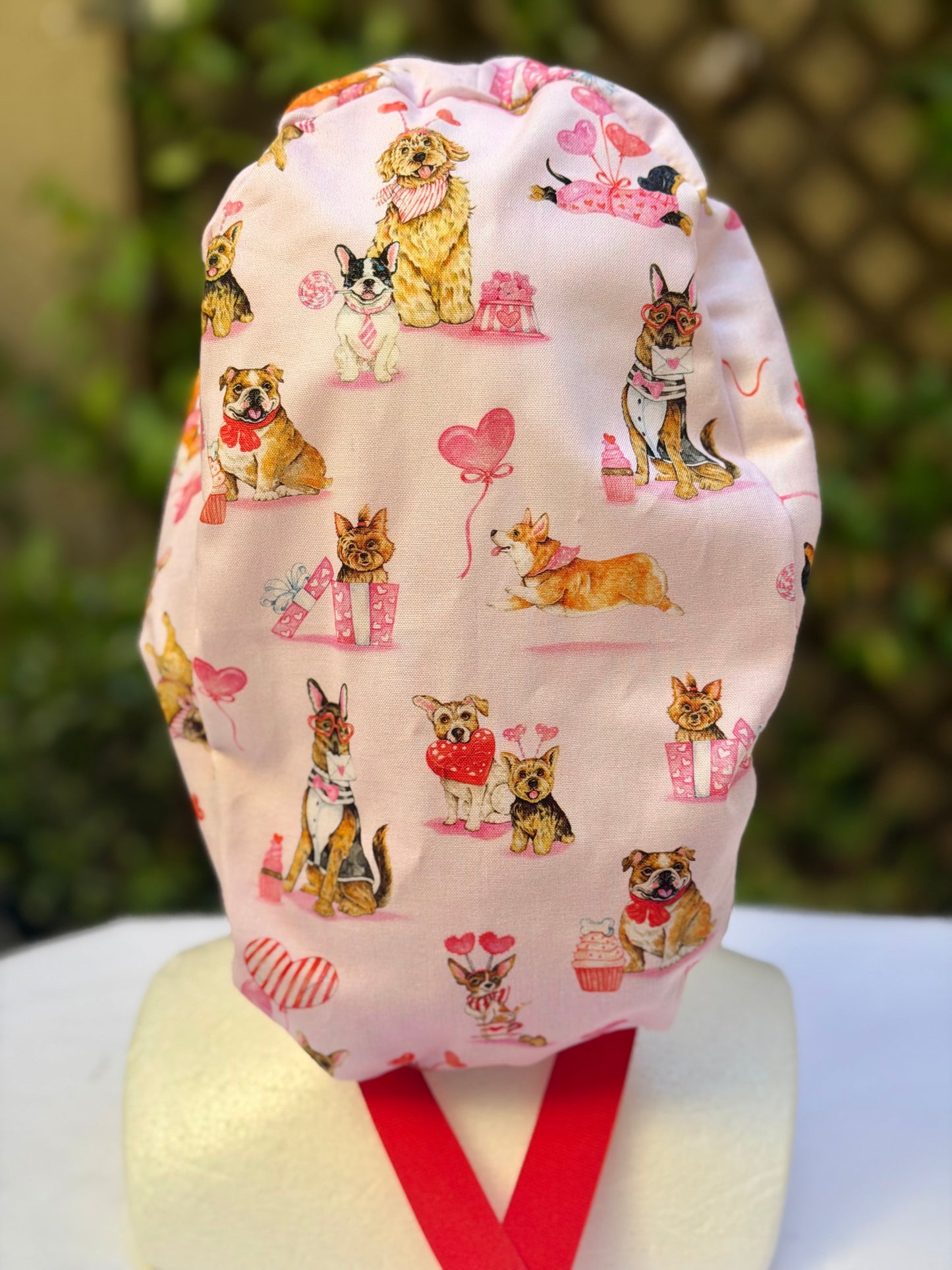 Dogs valentines  scrub cap