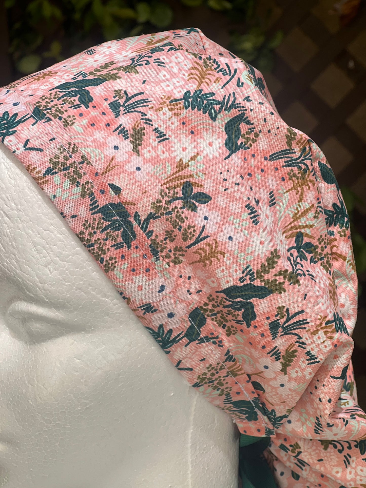 Peachy ponytail scrub cap