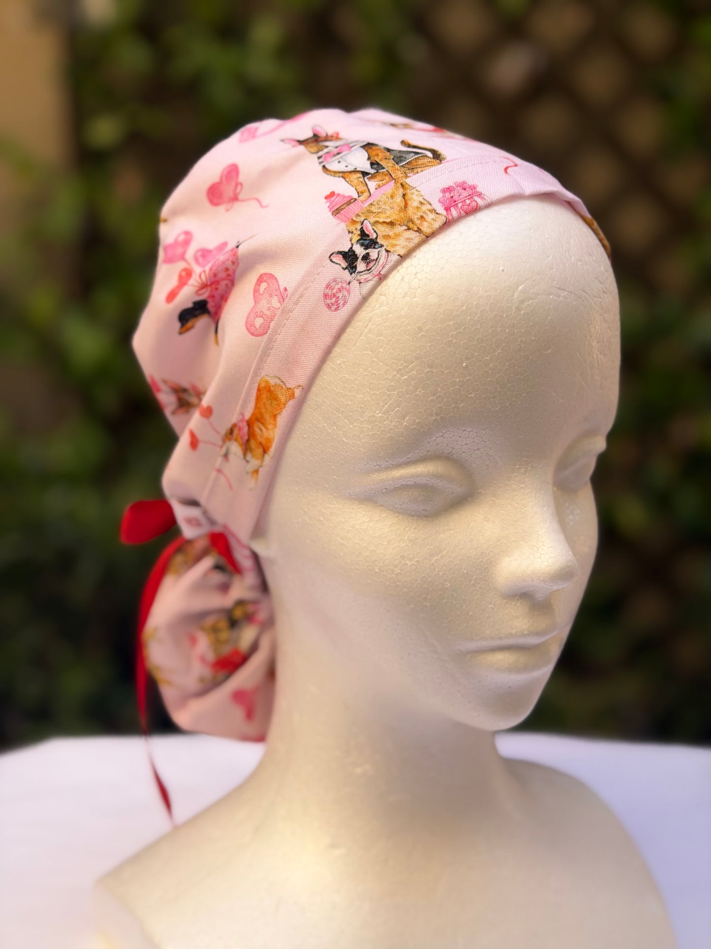 Dogs valentines  scrub cap