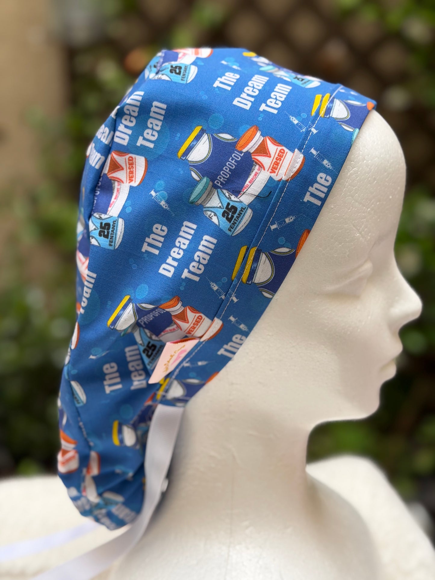 The Dream Team Anesthesia Ponytail Scrub Cap
