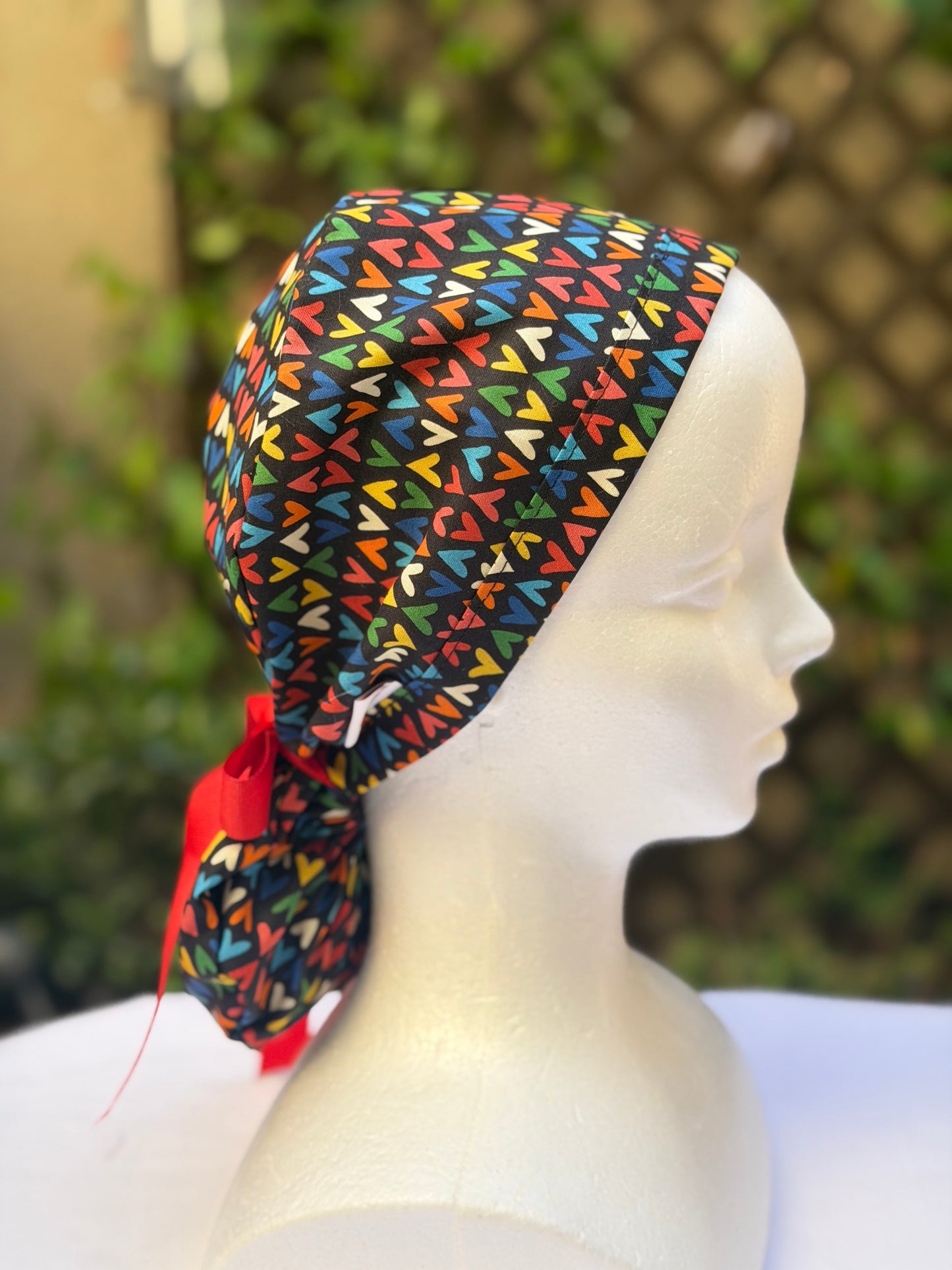 Preppy valentines  scrub cap