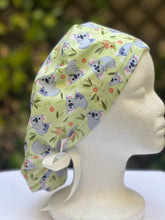 Load image into Gallery viewer, Koala bear ponytail scrub cap
