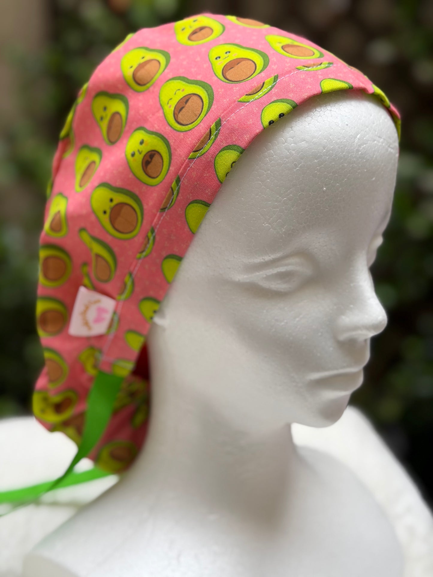 Malampati Avocado Anesthesia Ponytail Scrub Cap