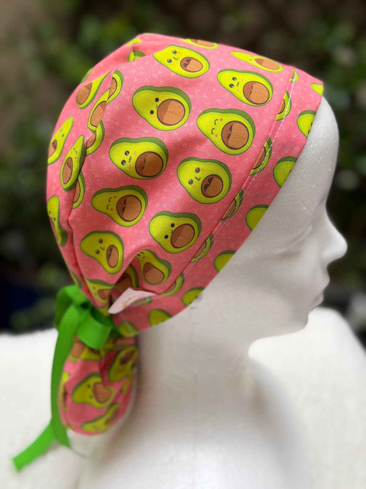 Malampati Avocado Anesthesia Ponytail Scrub Cap