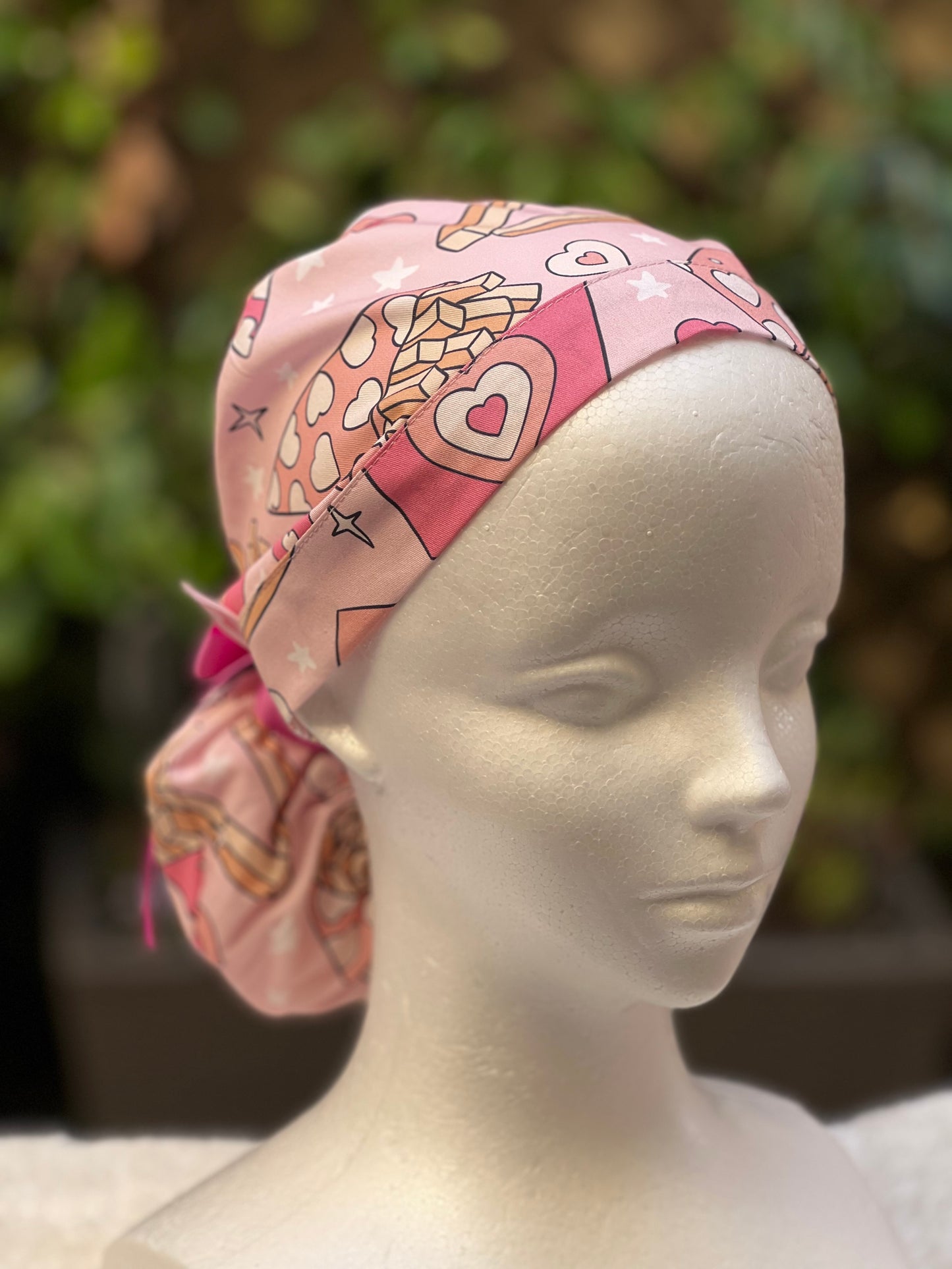 Fries before Guys Ponytail Scrub Cap