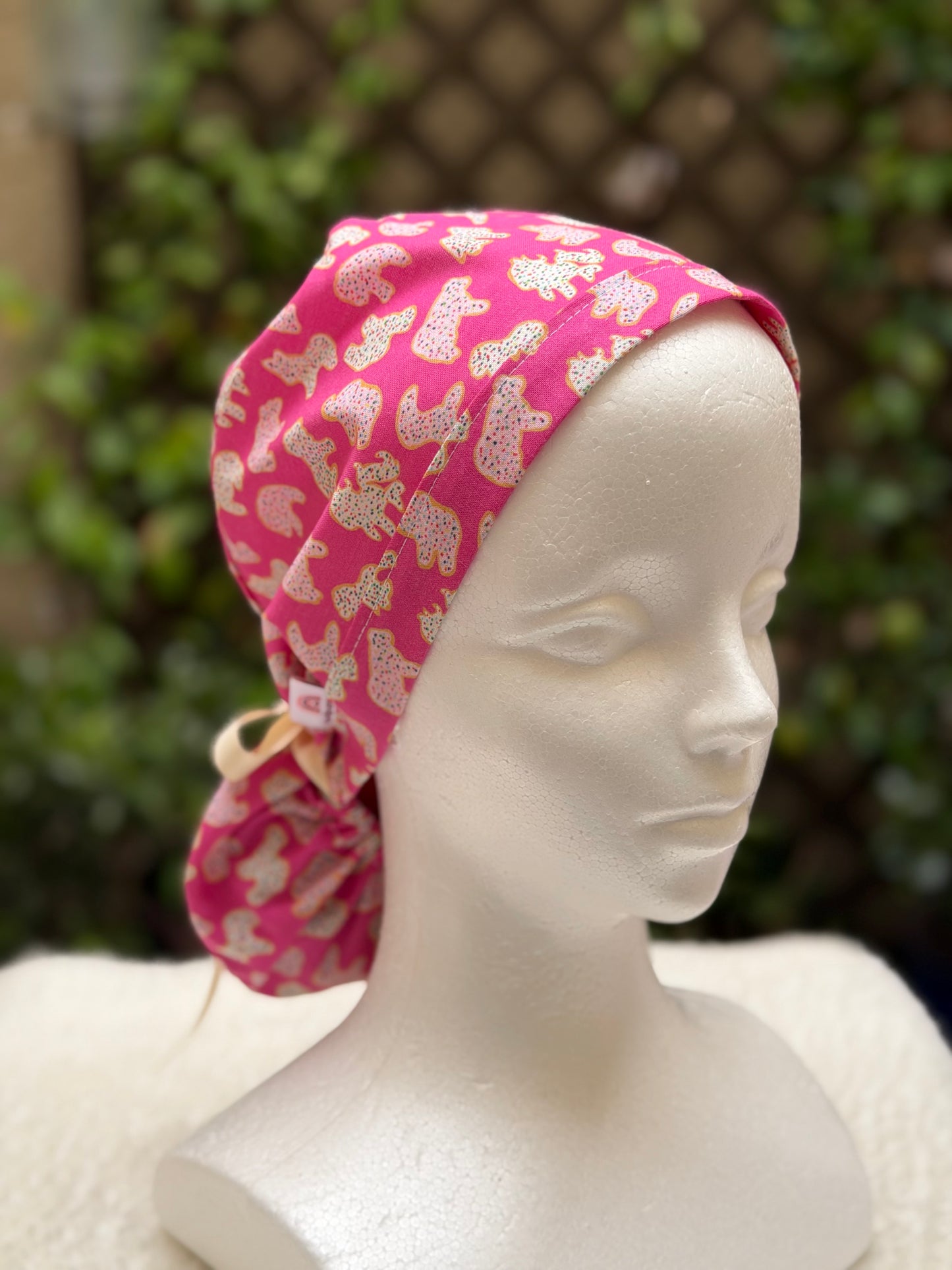 Animal Crackers Ponytail Scrub Cap