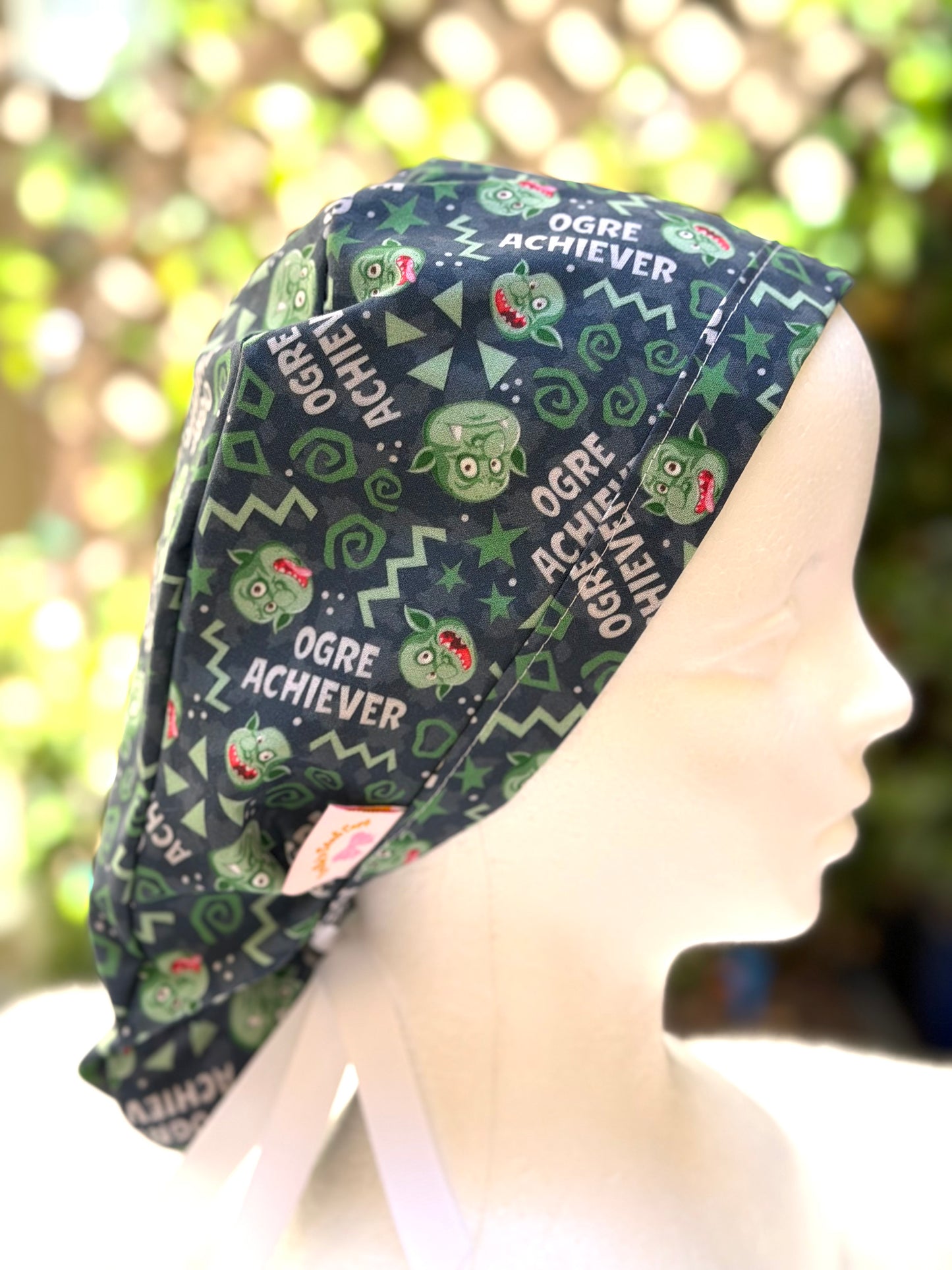 Ogre achiever Ponytail Scrub Cap
