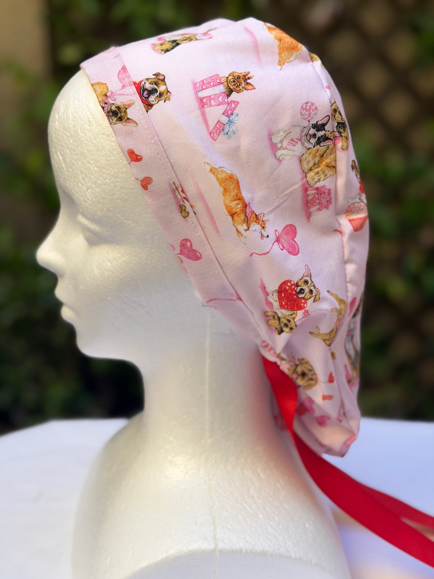 Dogs valentines  scrub cap