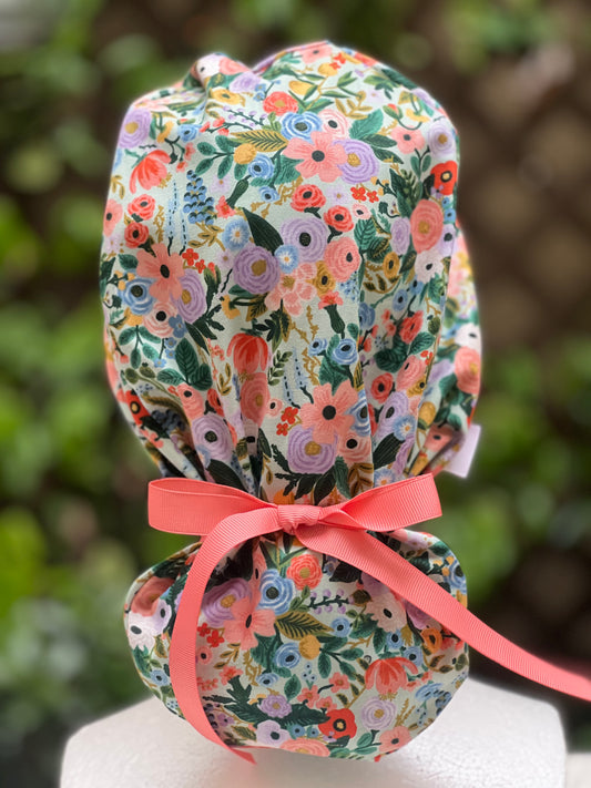 Morgan ponytail scrub cap, mint mini