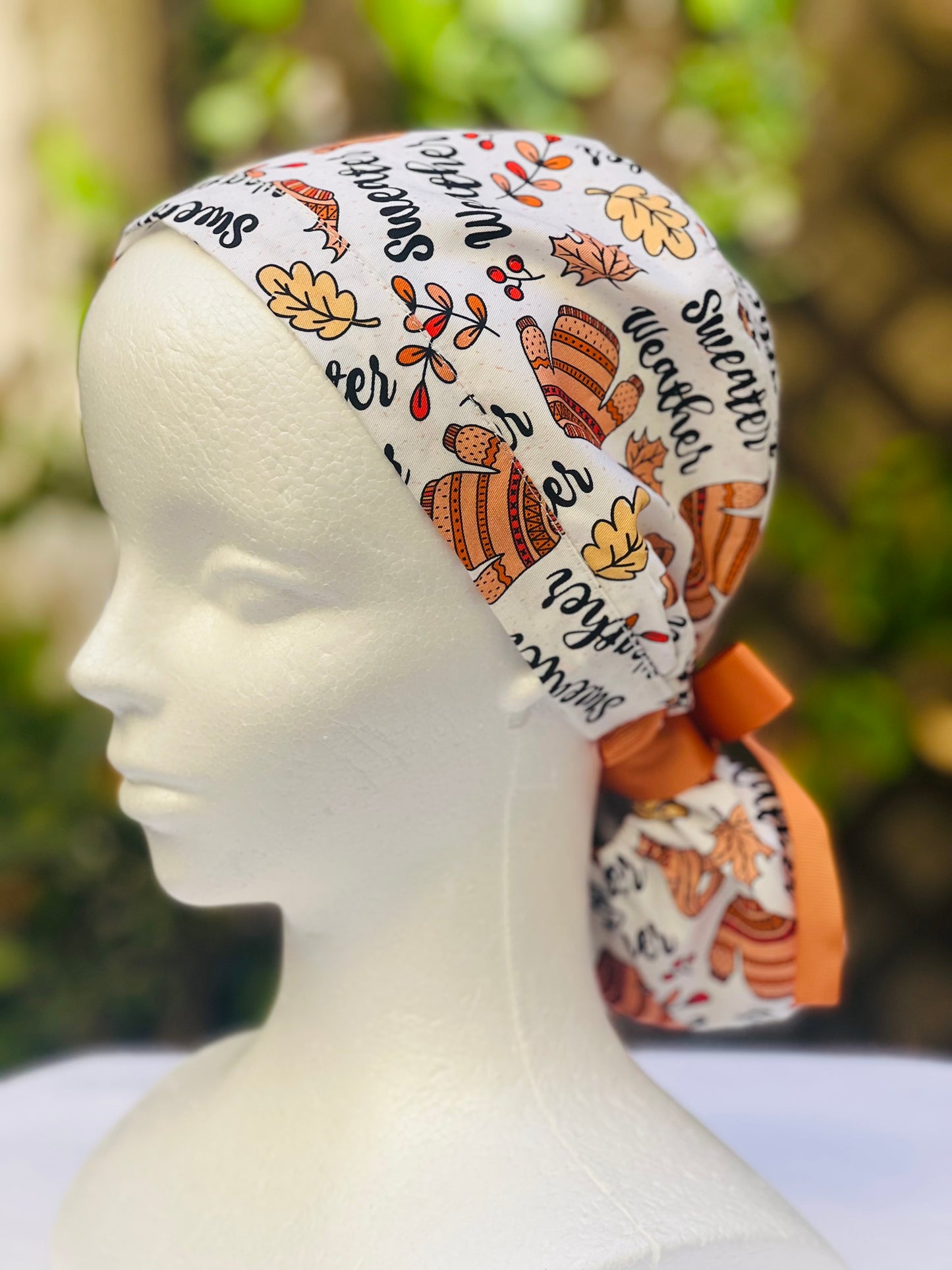 Sweater Weather Ponytail Scrub Cap