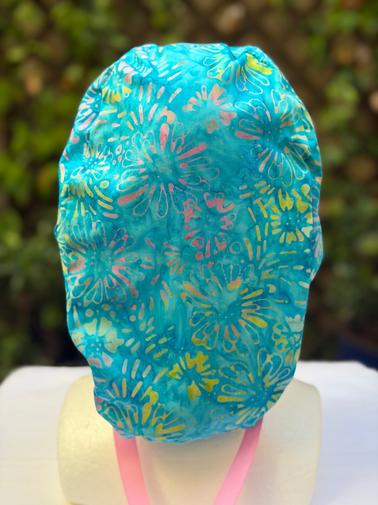 Batik Ponytail Scrub Cap